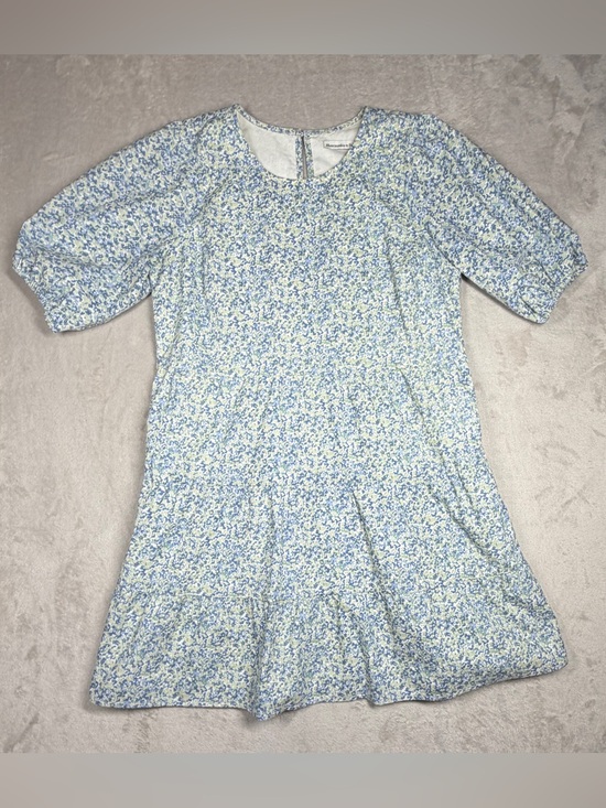 Abercrombie & Fitch Dresses & Skirts - Abercrombie & Fitch Floral Short Puff Sleeve Green Blue White Mini Dress Small